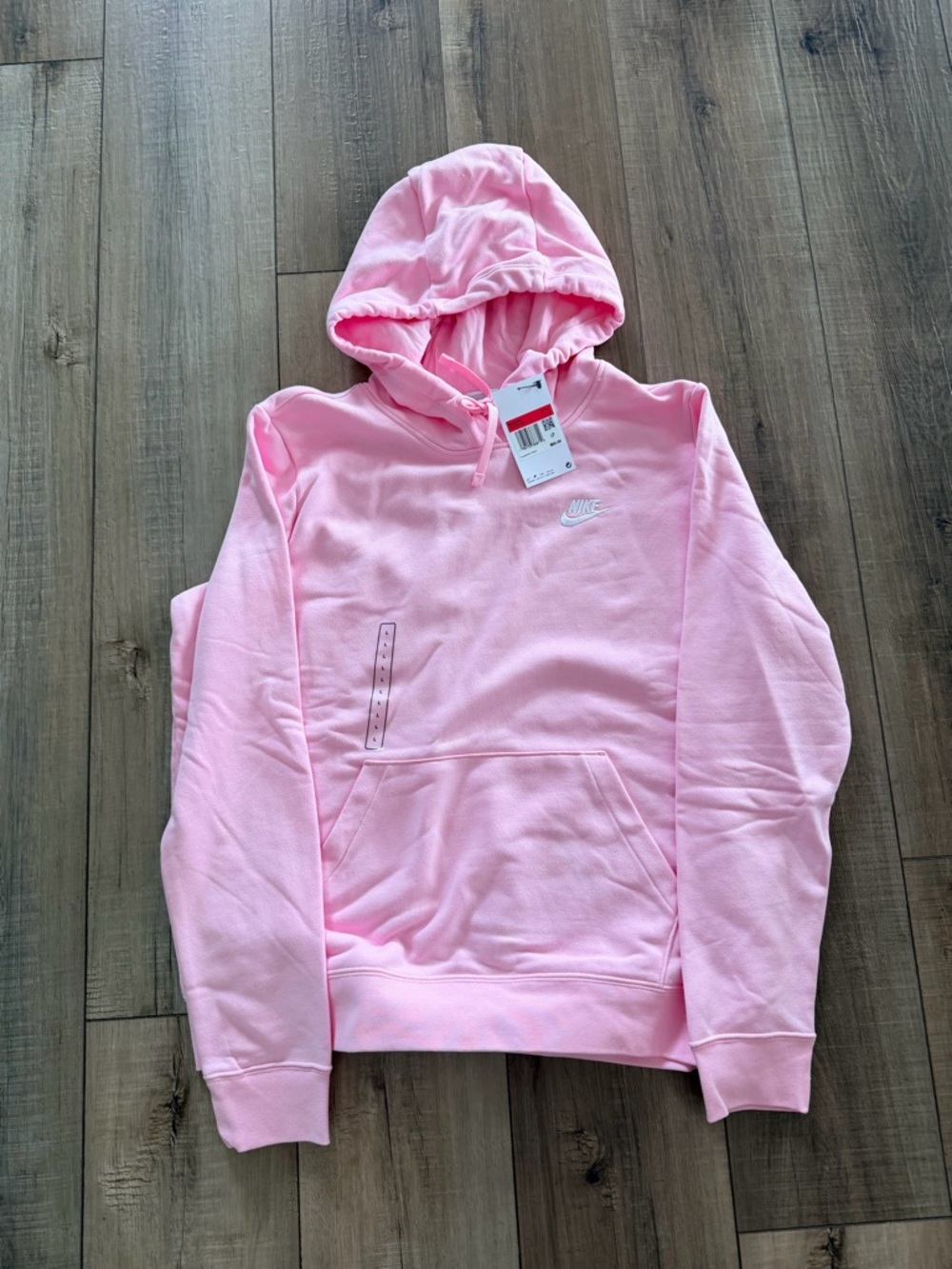 Nike Soft Pink Embroidered Swoosh Hoodie
